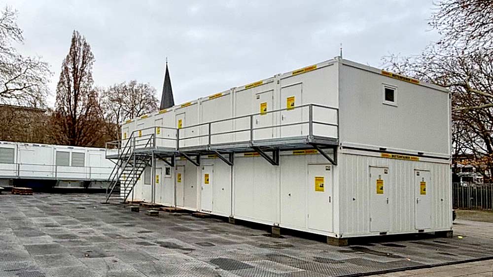 Containeranlage auf Burgplatz Containeranlage auf Burgplatz